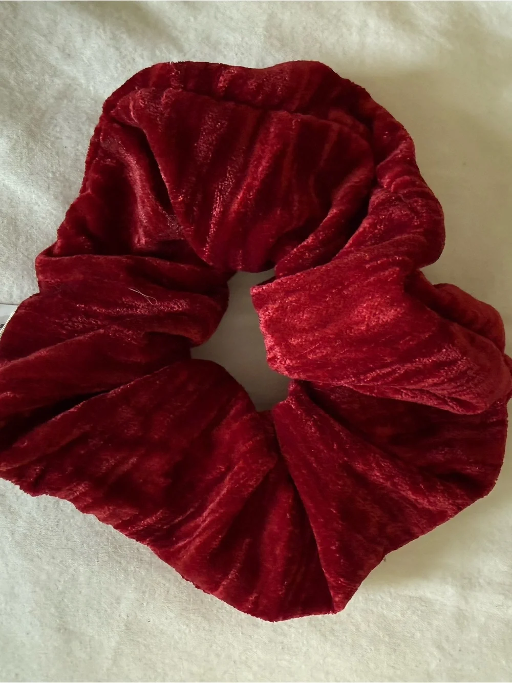 Velvet Oversized Scrunchie - Deep Red - Sezane